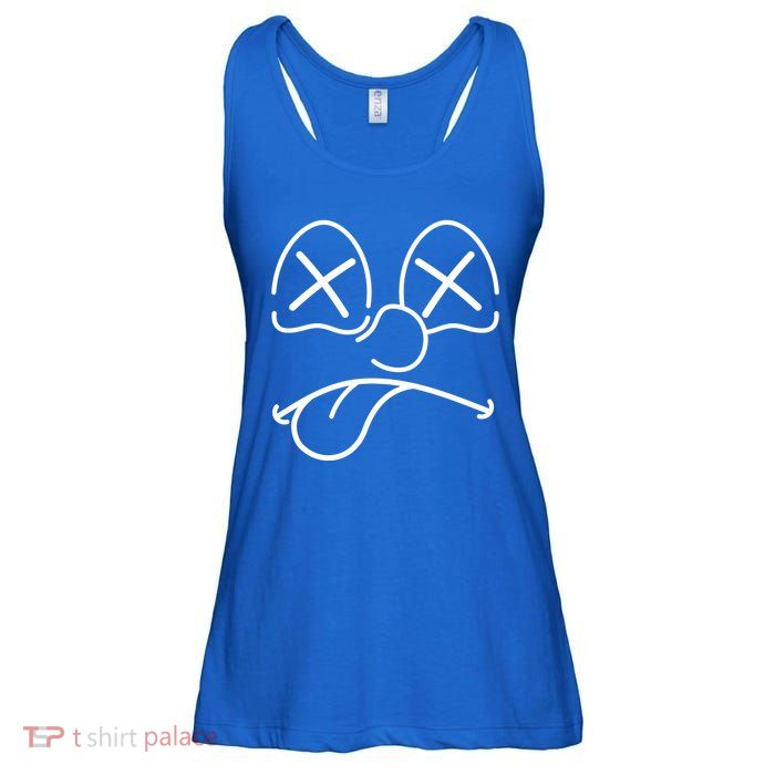 Cartoon Dead Eyes Face Ladies Essential Flowy Tank