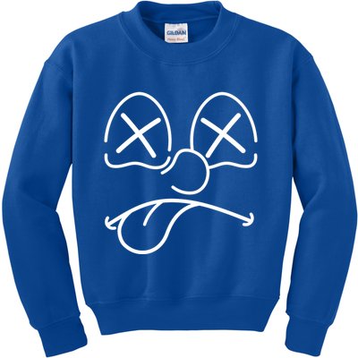 Cartoon Dead Eyes Face Kids Sweatshirt