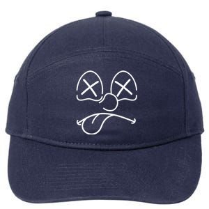 Cartoon Dead Eyes Face 7-Panel Snapback Hat