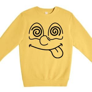 Cartoon Dizzy Eyes Face Premium Crewneck Sweatshirt