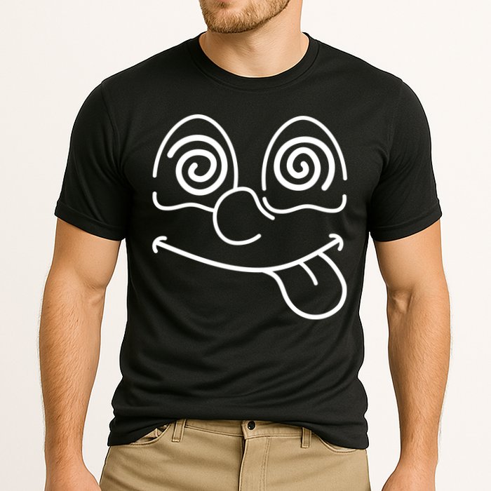 Cartoon Dizzy Eyes Face Performance Shirt