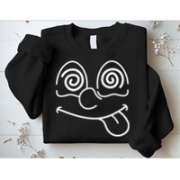 Cartoon Dizzy Eyes Face Sweatshirt