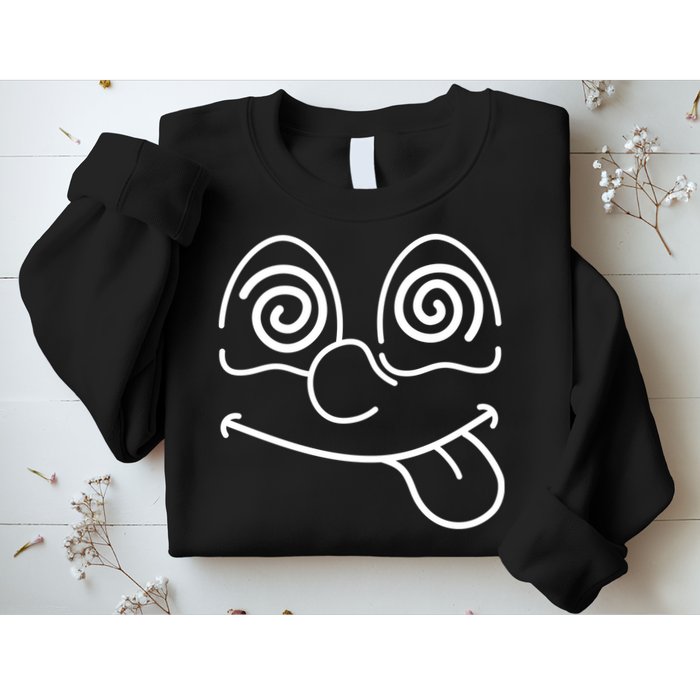 Cartoon Dizzy Eyes Face Sweatshirt