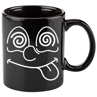 Cartoon Dizzy Eyes Face 11oz C Handle Ceramic Mug