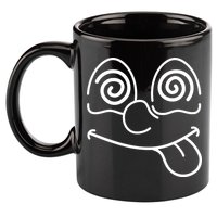 Cartoon Dizzy Eyes Face 11oz C Handle Ceramic Mug