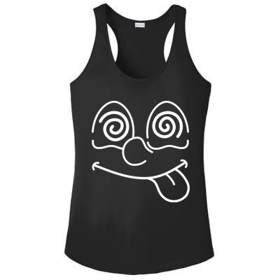 Cartoon Dizzy Eyes Face Ladies PosiCharge Competitor Racerback Tank