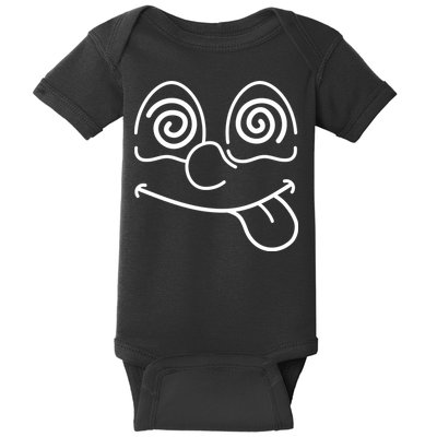 Cartoon Dizzy Eyes Face Baby Bodysuit