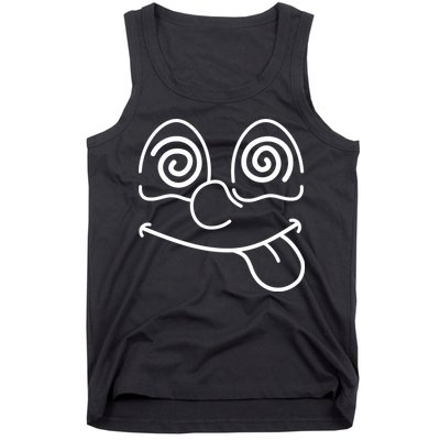 Cartoon Dizzy Eyes Face Tank Top