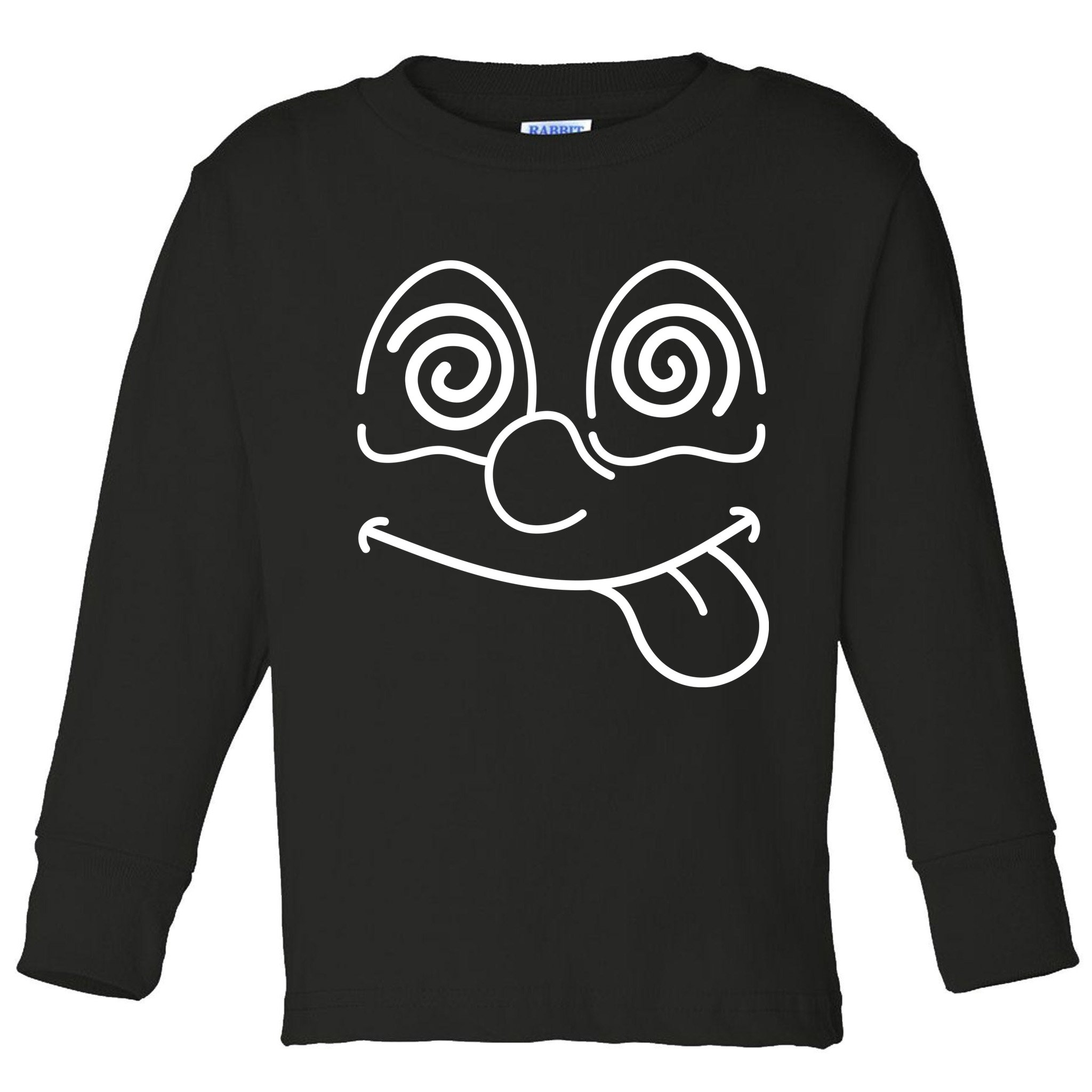 Cartoon Dizzy Eyes Face Toddler Long Sleeve Shirt