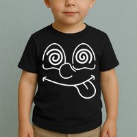 Cartoon Dizzy Eyes Face Toddler T-Shirt
