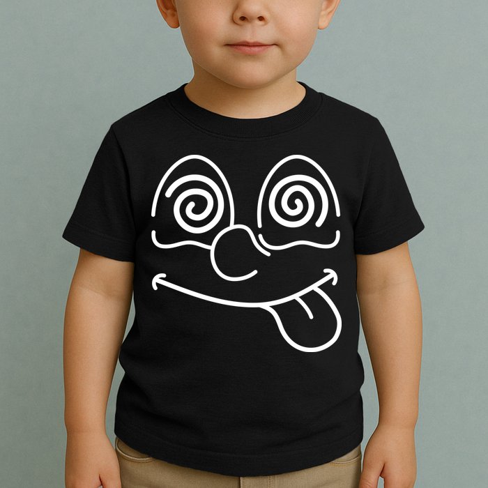 Cartoon Dizzy Eyes Face Toddler T-Shirt
