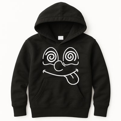Cartoon Dizzy Eyes Face Kids Hoodie