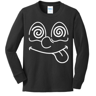 Cartoon Dizzy Eyes Face Kids Long Sleeve Shirt
