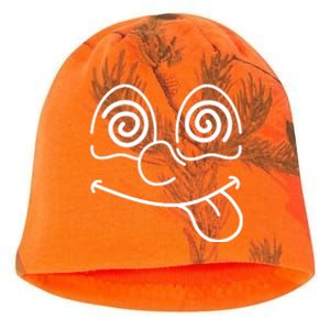 Cartoon Dizzy Eyes Face Kati - Camo Knit Beanie