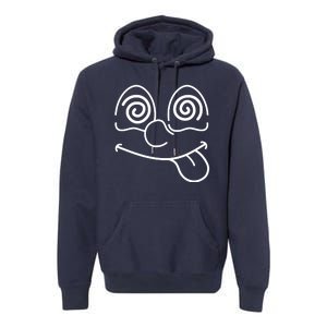 Cartoon Dizzy Eyes Face Premium Hoodie