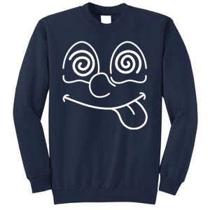 Cartoon Dizzy Eyes Face Tall Sweatshirt