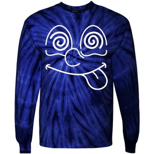 Cartoon Dizzy Eyes Face Tie-Dye Long Sleeve Shirt