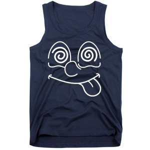 Cartoon Dizzy Eyes Face Tank Top