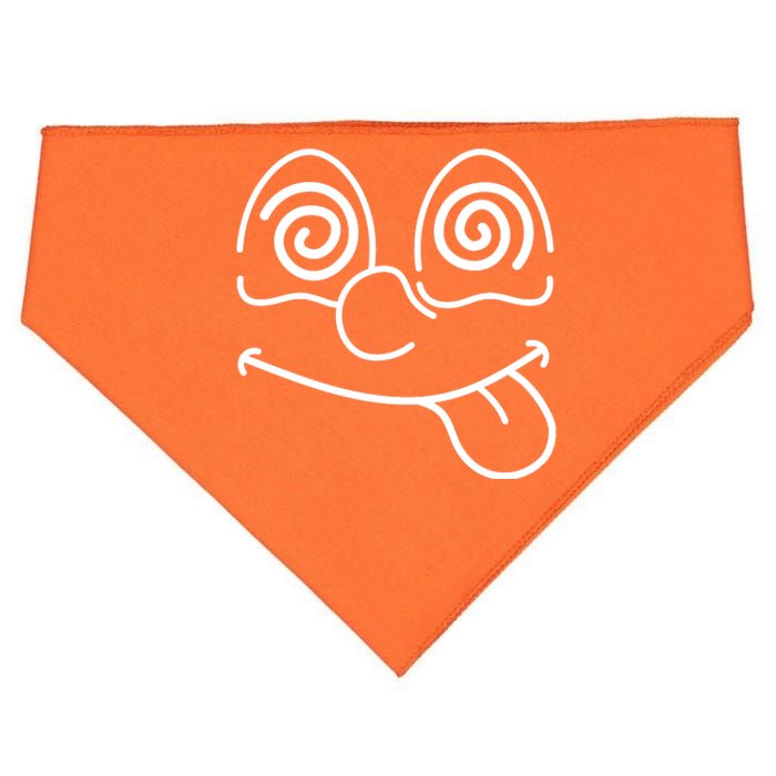 Cartoon Dizzy Eyes Face USA-Made Doggie Bandana