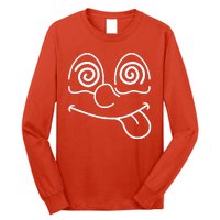 Cartoon Dizzy Eyes Face Long Sleeve Shirt