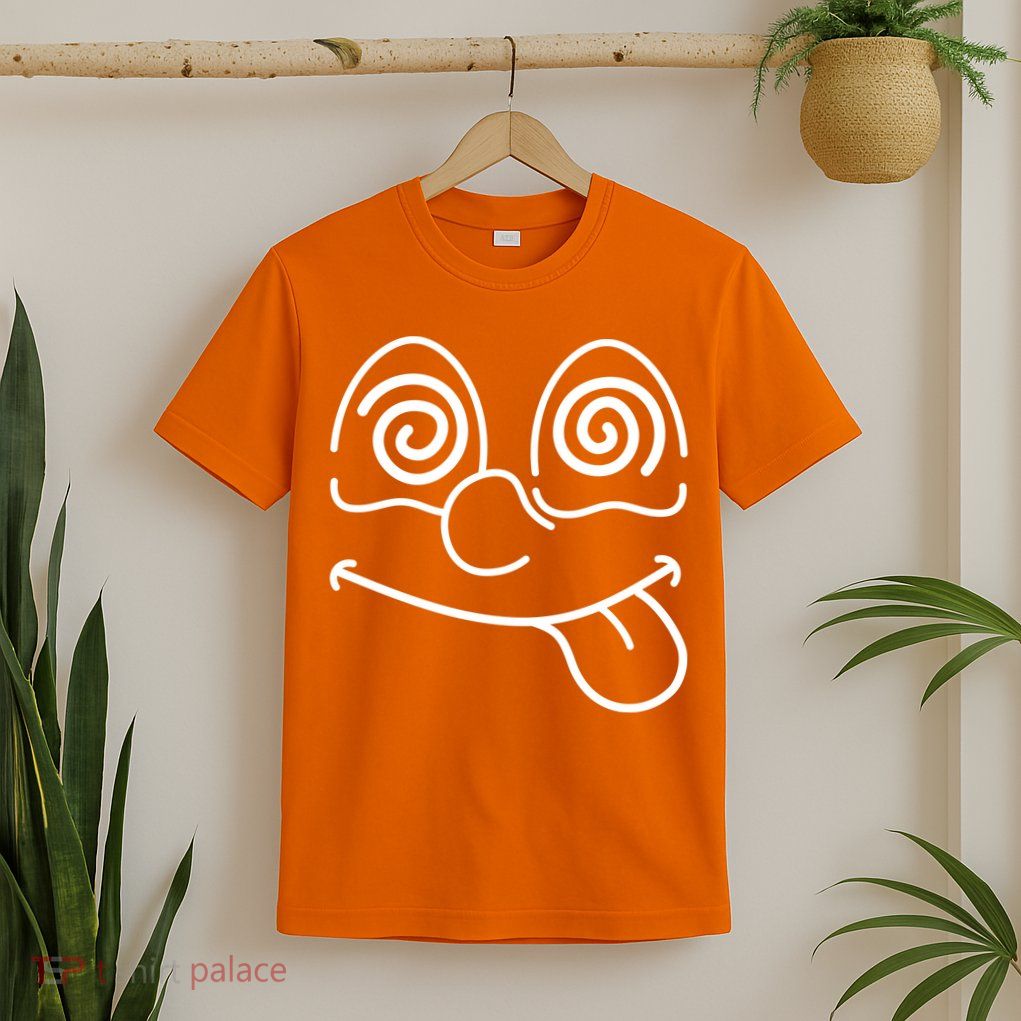 Cartoon Dizzy Eyes Face T-Shirt