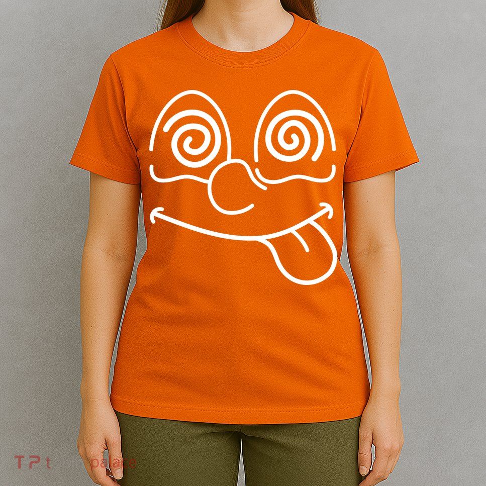 Cartoon Dizzy Eyes Face T-Shirt