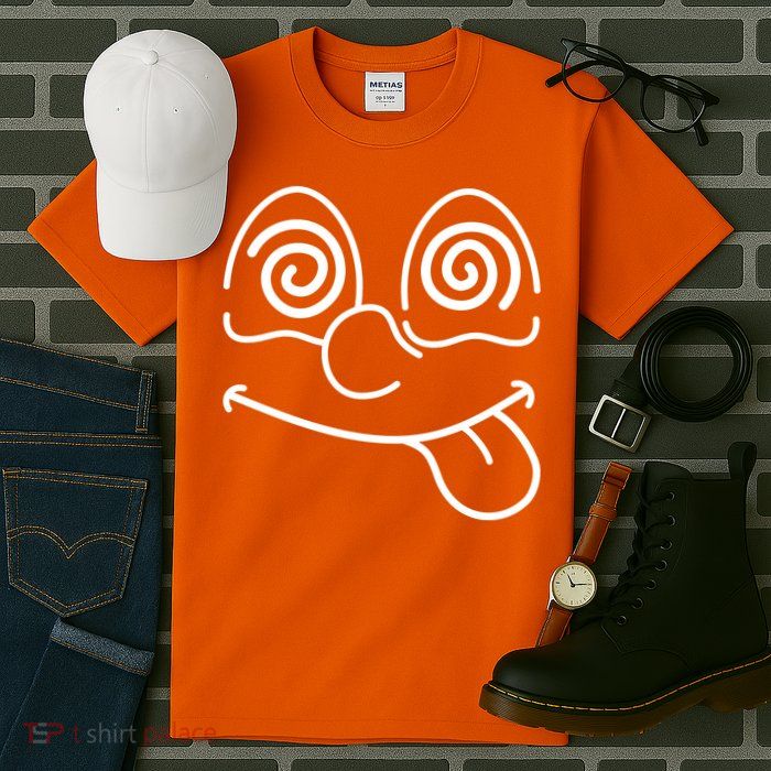 Cartoon Dizzy Eyes Face Tall T-Shirt