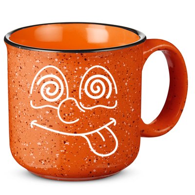 Cartoon Dizzy Eyes Face 15oz Campfire Ceramic Mug