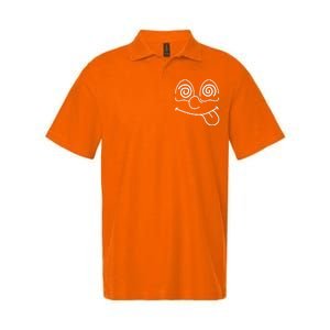 Cartoon Dizzy Eyes Face Softstyle Adult Sport Polo