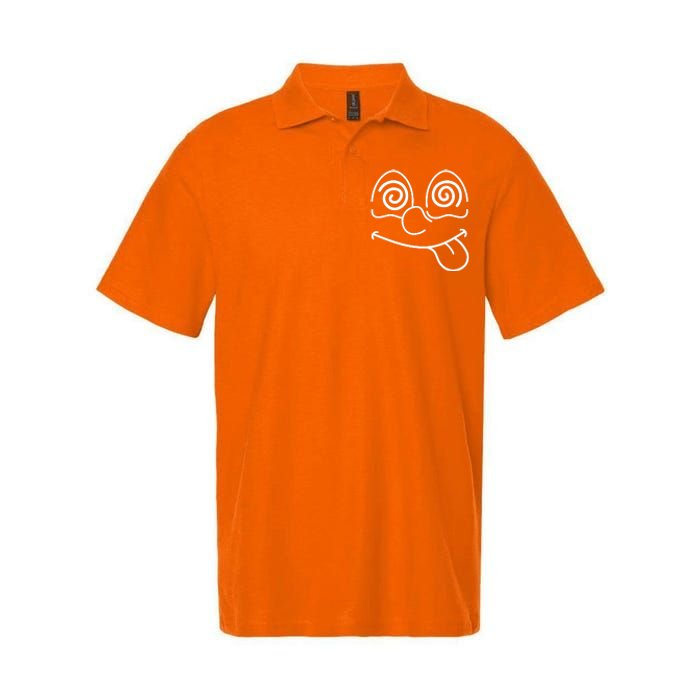 Cartoon Dizzy Eyes Face Softstyle Adult Sport Polo