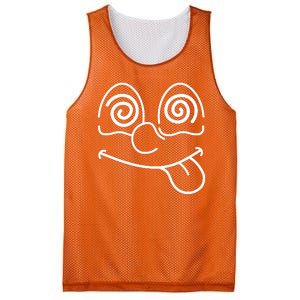 Cartoon Dizzy Eyes Face Mesh Reversible Basketball Jersey Tank