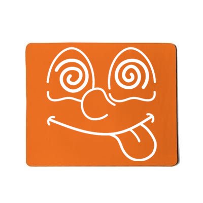 Cartoon Dizzy Eyes Face Mousepad