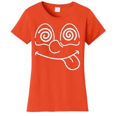 Cartoon Dizzy Eyes Face Women's T-Shirt