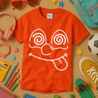Cartoon Dizzy Eyes Face Kids T-Shirt
