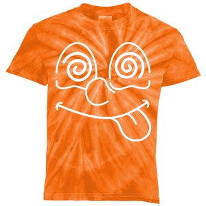 Cartoon Dizzy Eyes Face Kids Tie-Dye T-Shirt