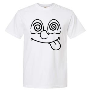 Cartoon Dizzy Eyes Face Garment-Dyed Heavyweight T-Shirt