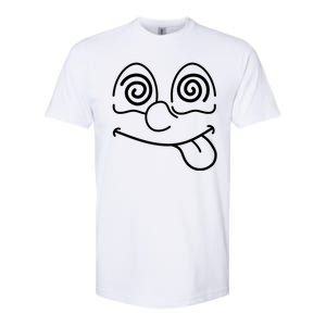 Cartoon Dizzy Eyes Face Softstyle CVC T-Shirt