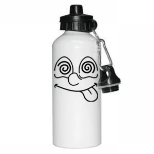 Cartoon Dizzy Eyes Face Aluminum Water Bottle