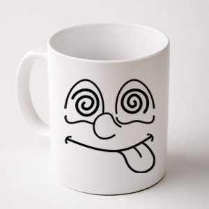 Cartoon Dizzy Eyes Face Coffee Mug