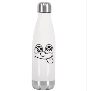 Cartoon Dizzy Eyes Face Stainless Steel Insulated Water Bottle