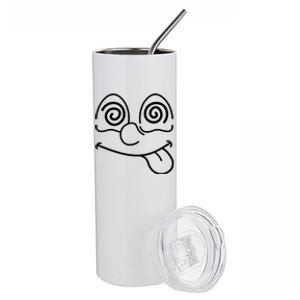 Cartoon Dizzy Eyes Face Stainless Steel Tumbler