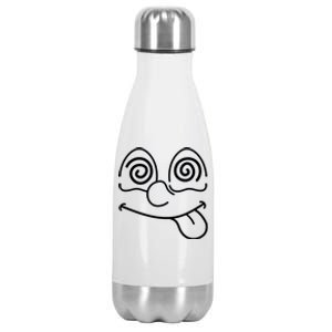 Cartoon Dizzy Eyes Face Stainless Steel Insulated Water Bottle