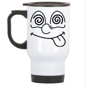 Cartoon Dizzy Eyes Face Stainless Steel Travel Mug