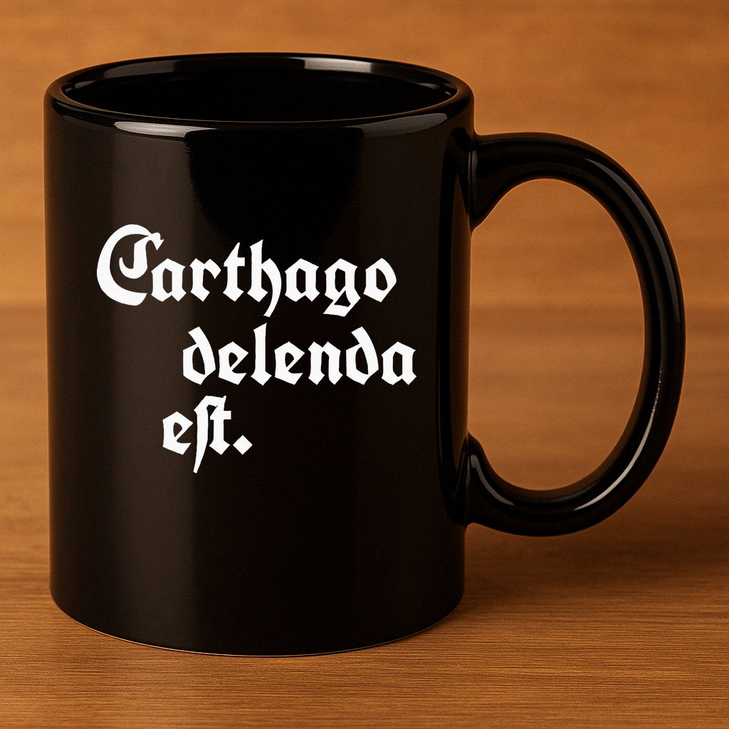 Carthago Delenda Est 11oz C Handle Ceramic Mug