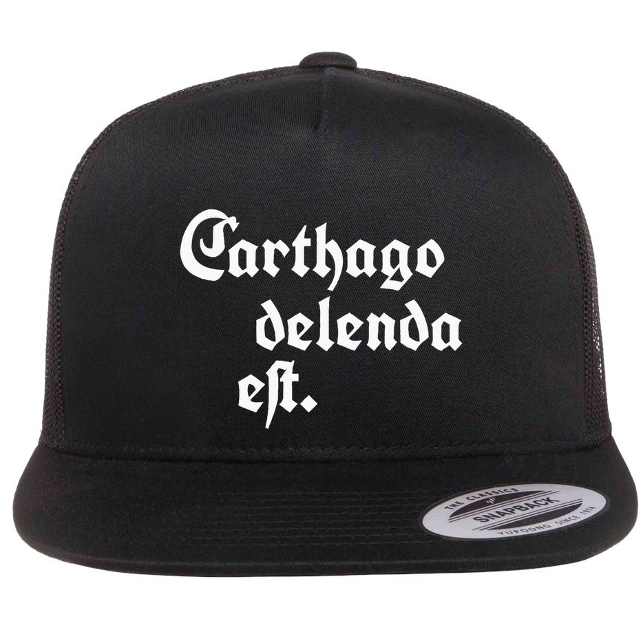 Carthago Delenda Est Flat Bill Trucker Hat