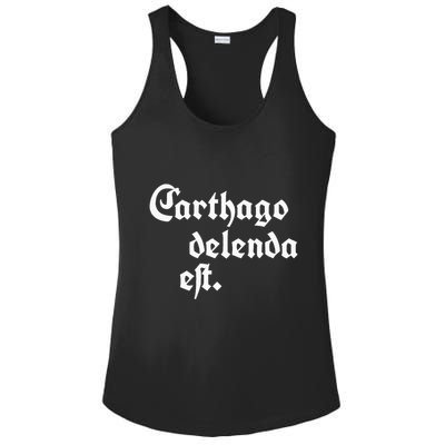 Carthago Delenda Est Ladies PosiCharge Competitor Racerback Tank