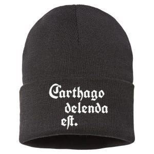 Carthago Delenda Est Sustainable Knit Beanie