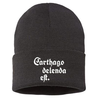Carthago Delenda Est Sustainable Knit Beanie