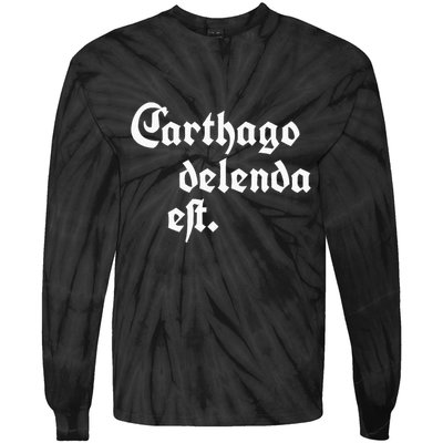 Carthago Delenda Est Tie-Dye Long Sleeve Shirt
