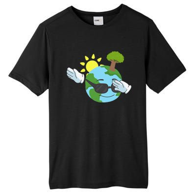 Cool Dabbing Earth Day For And Tall Fusion ChromaSoft Performance T-Shirt